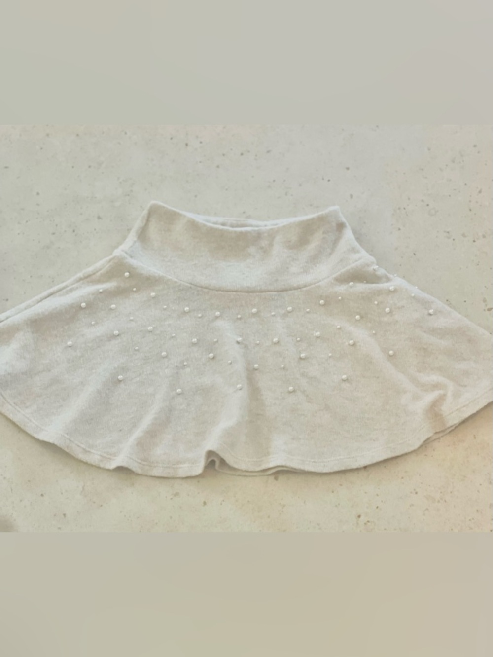 Zara Kids: Cream Pearl-Embellished Girl’s Skirt